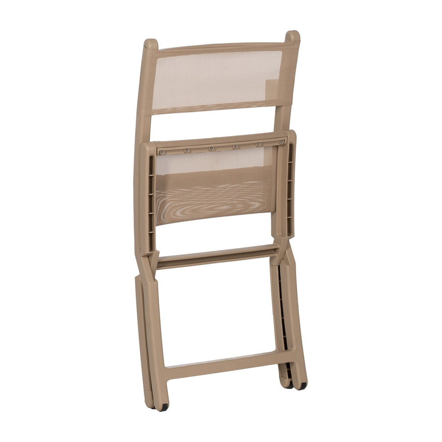 BEIGE FOLDING CHAIR POLYPROPYLENE 45 X 55 X 83 CM