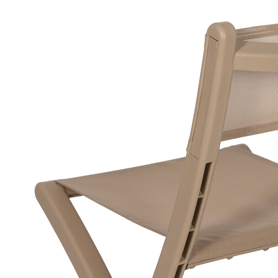 BEIGE FOLDING CHAIR POLYPROPYLENE 45 X 55 X 83 CM