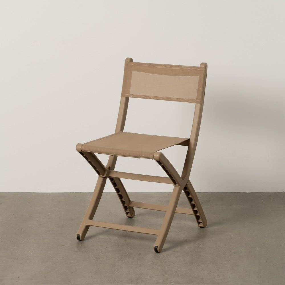 BEIGE FOLDING CHAIR POLYPROPYLENE 45 X 55 X 83 CM