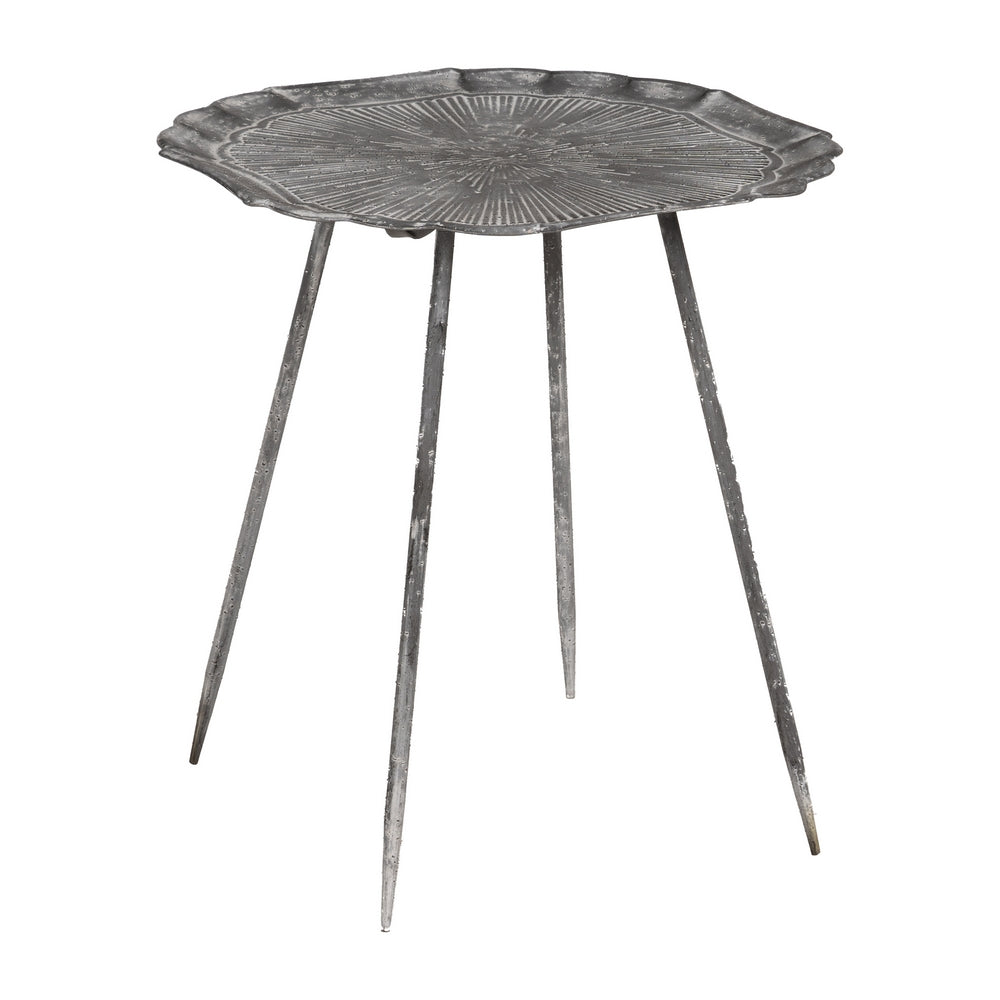 MESITA GRIS METAL 55 X 55 X 61 CM