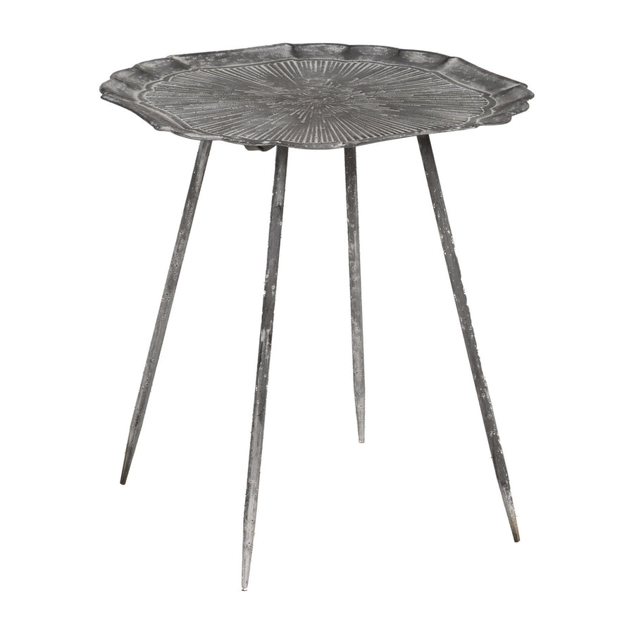 MESITA GRIS METAL 55 X 55 X 61 CM