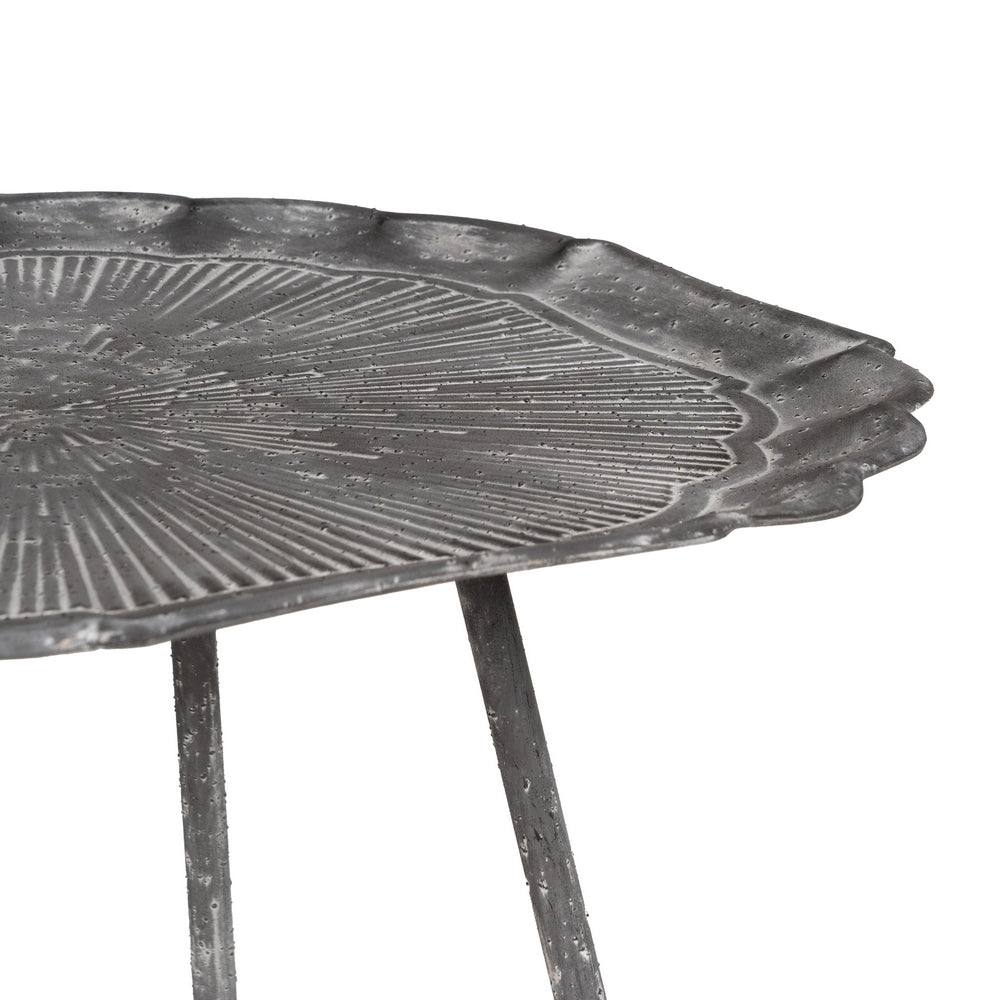 MESITA GRIS METAL 55 X 55 X 61 CM