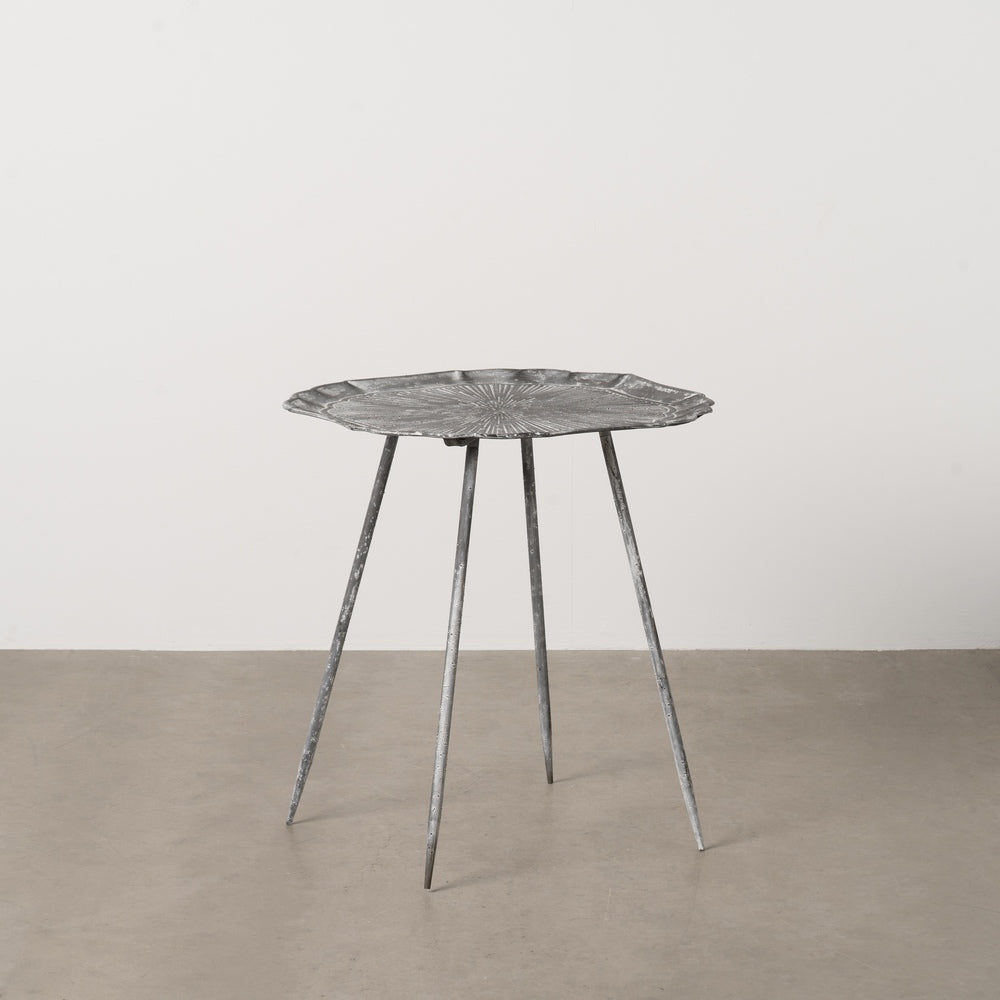 MESITA GRIS METAL 55 X 55 X 61 CM