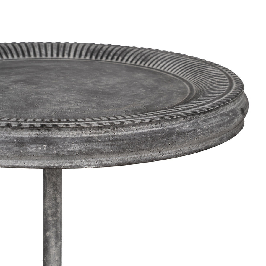 MESITA GRIS METAL 45,50 X 45,50 X 73,50 CM
