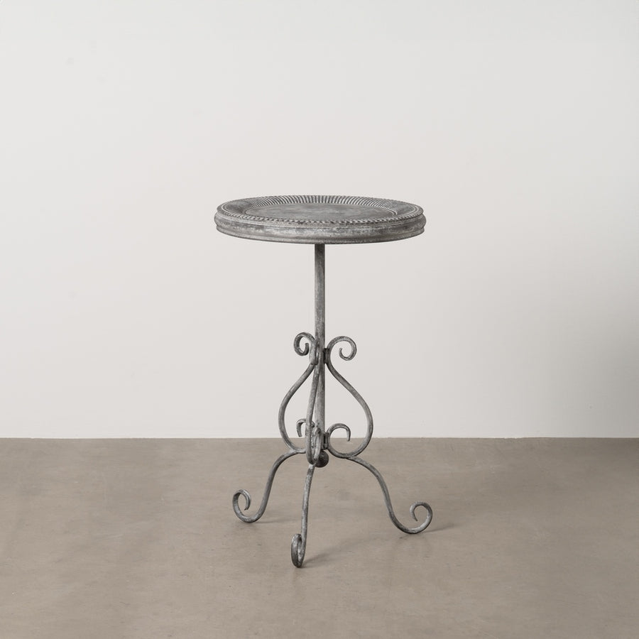 MESITA GRIS METAL 45,50 X 45,50 X 73,50 CM