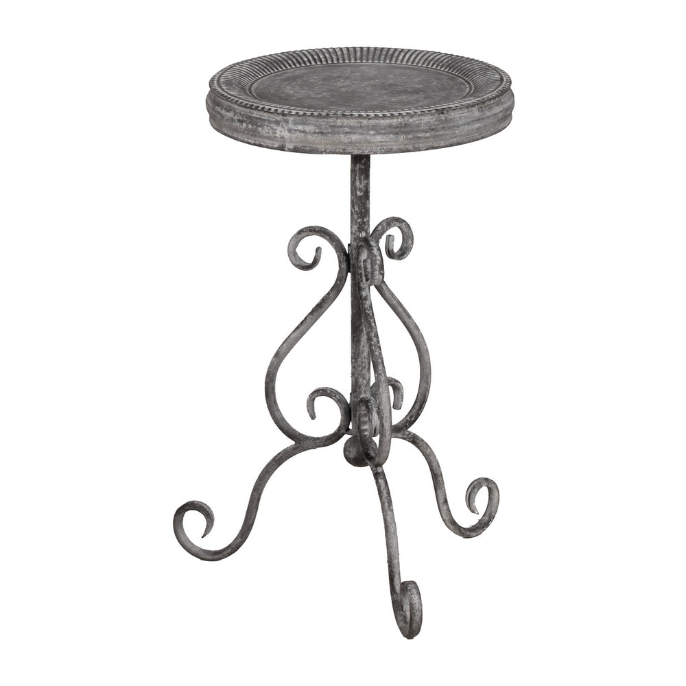 MESITA GRIS METAL 36 X 36 X 61 CM