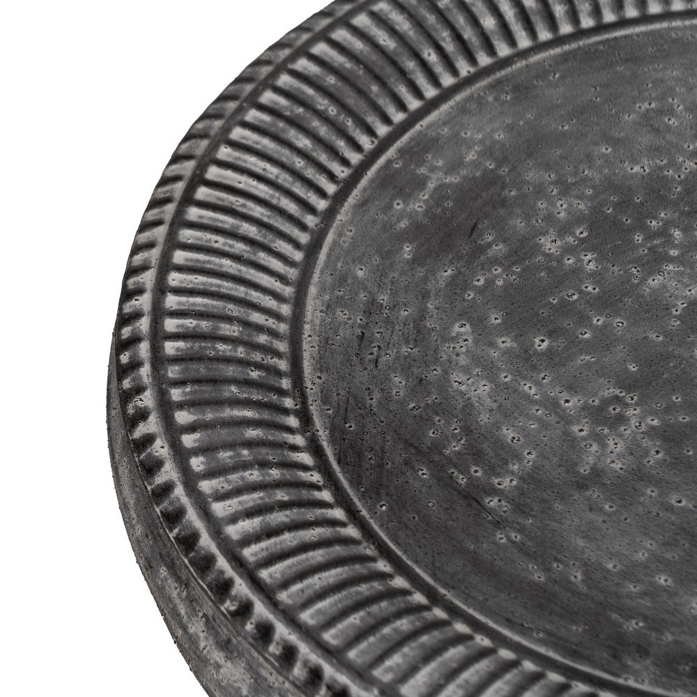 MESITA GRIS METAL 36 X 36 X 61 CM