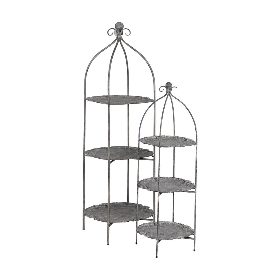 ESTANTERÍA GRIS METAL DECORACIÓN 35 X 35 X 106,50 CM