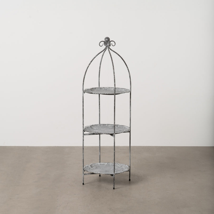 ESTANTERÍA GRIS METAL DECORACIÓN 35 X 35 X 106,50 CM