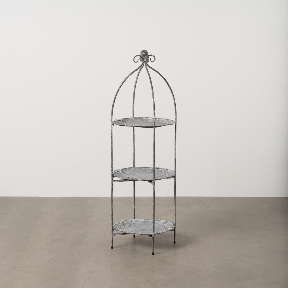ESTANTERÍA GRIS METAL DECORACIÓN 35 X 35 X 106,50 CM