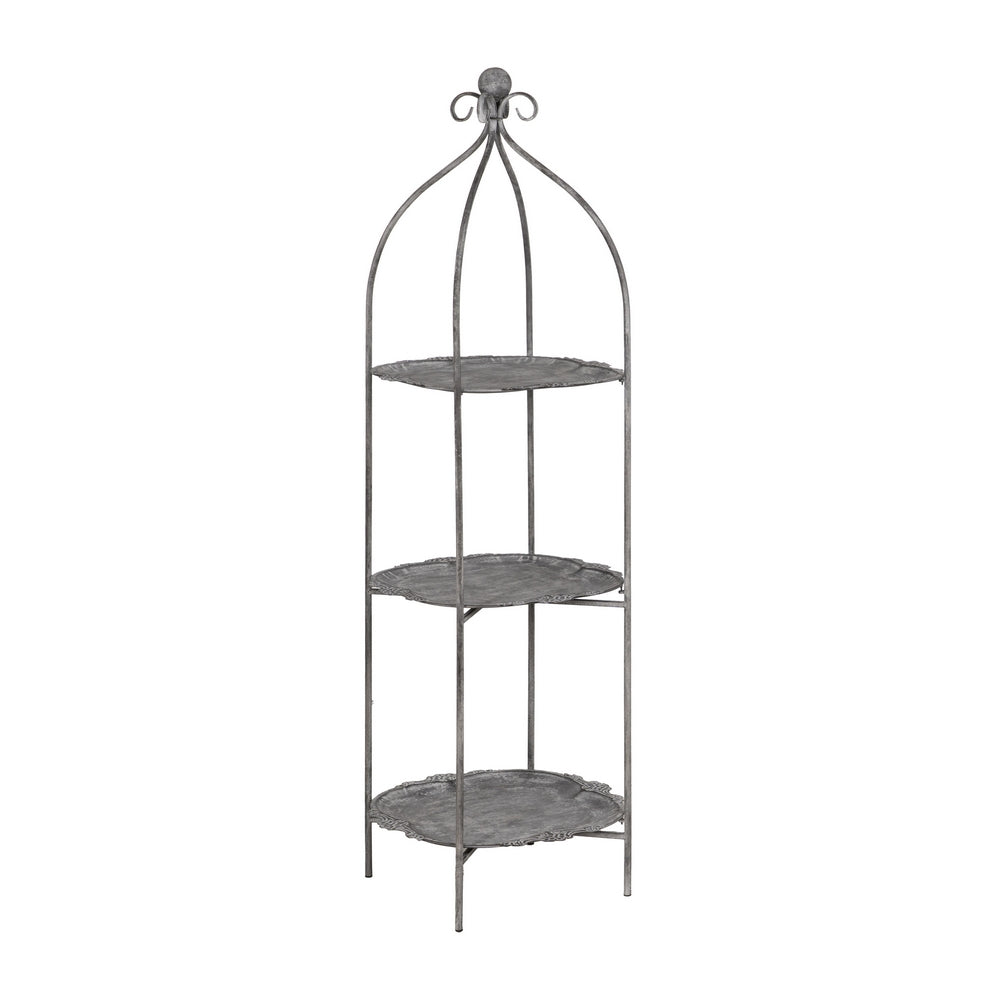 ESTANTERÍA GRIS METAL DECORACIÓN 45 X 45 X 144 CM