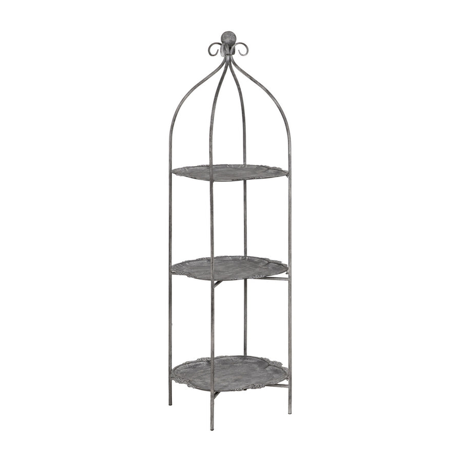 ESTANTERÍA GRIS METAL DECORACIÓN 45 X 45 X 144 CM