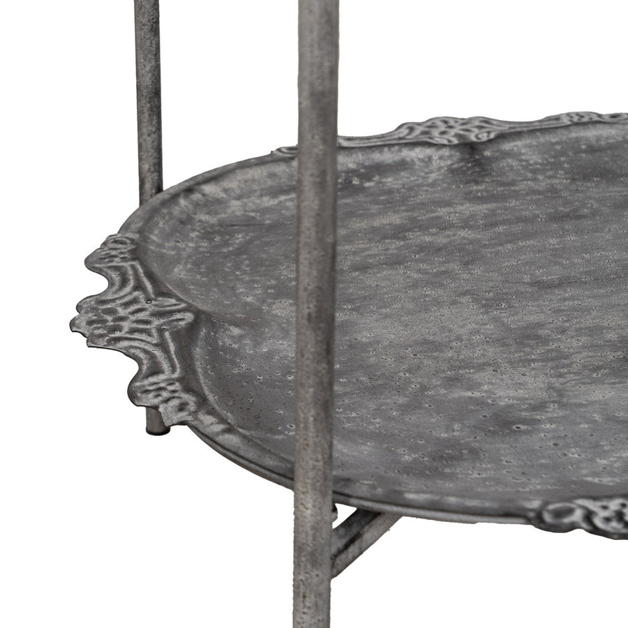 GREY METAL SHELVING UNIT DECORATION 45 X 45 X 144 CM