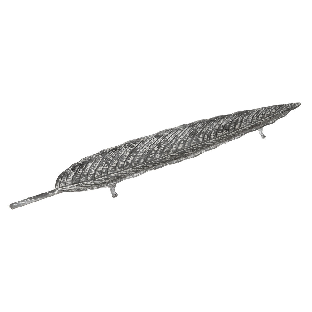SET OF 3 GREY METAL DECORATIVE TRAYS 117 X 23 X 5.50 CM