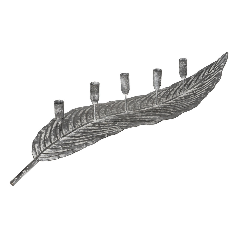 CANDELABRO GRIS METAL DECORACI�N 86 X 20 X 16,50 CM