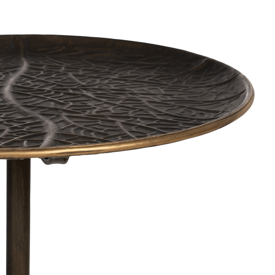 MESITA ORO VIEJO METAL 43 X 43 X 62 CM