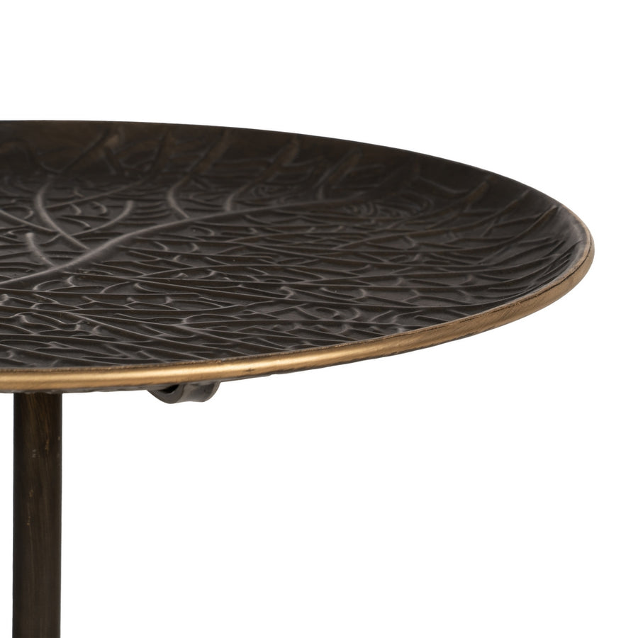 MESITA ORO VIEJO METAL 50 X 50 X 71 CM