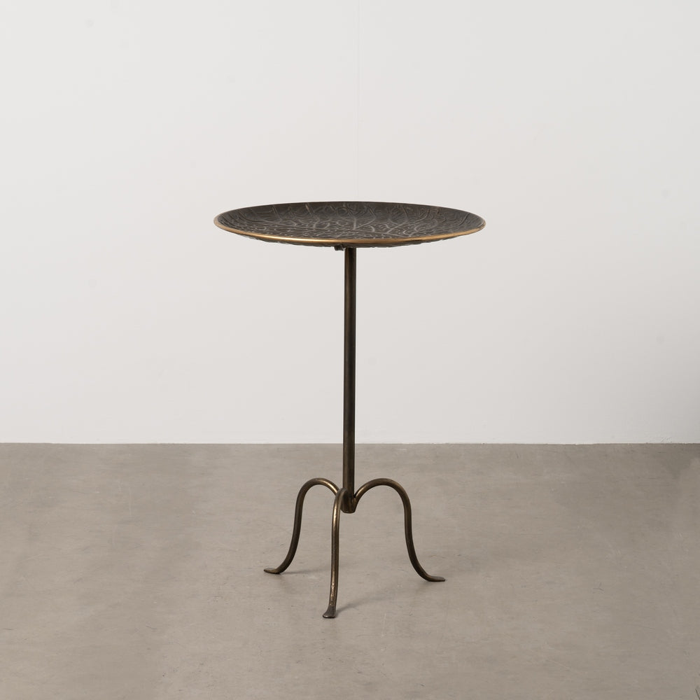 MESITA ORO VIEJO METAL 50 X 50 X 71 CM