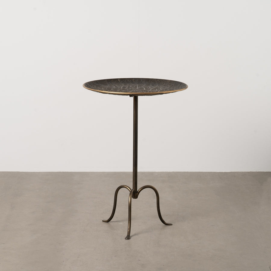 MESITA ORO VIEJO METAL 50 X 50 X 71 CM