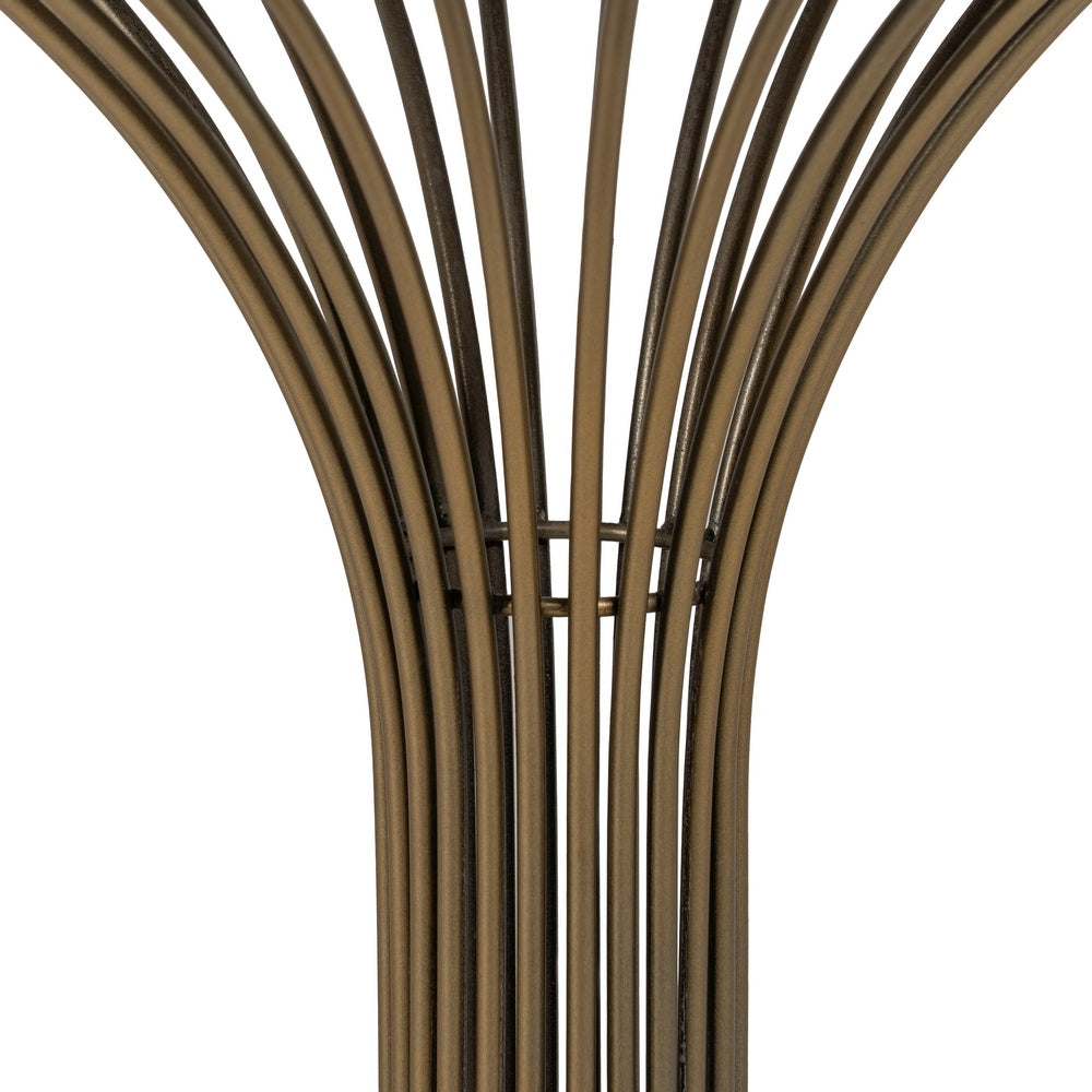 MESITA ORO METAL-MÁRMOL 42 X 42 X 65 CM