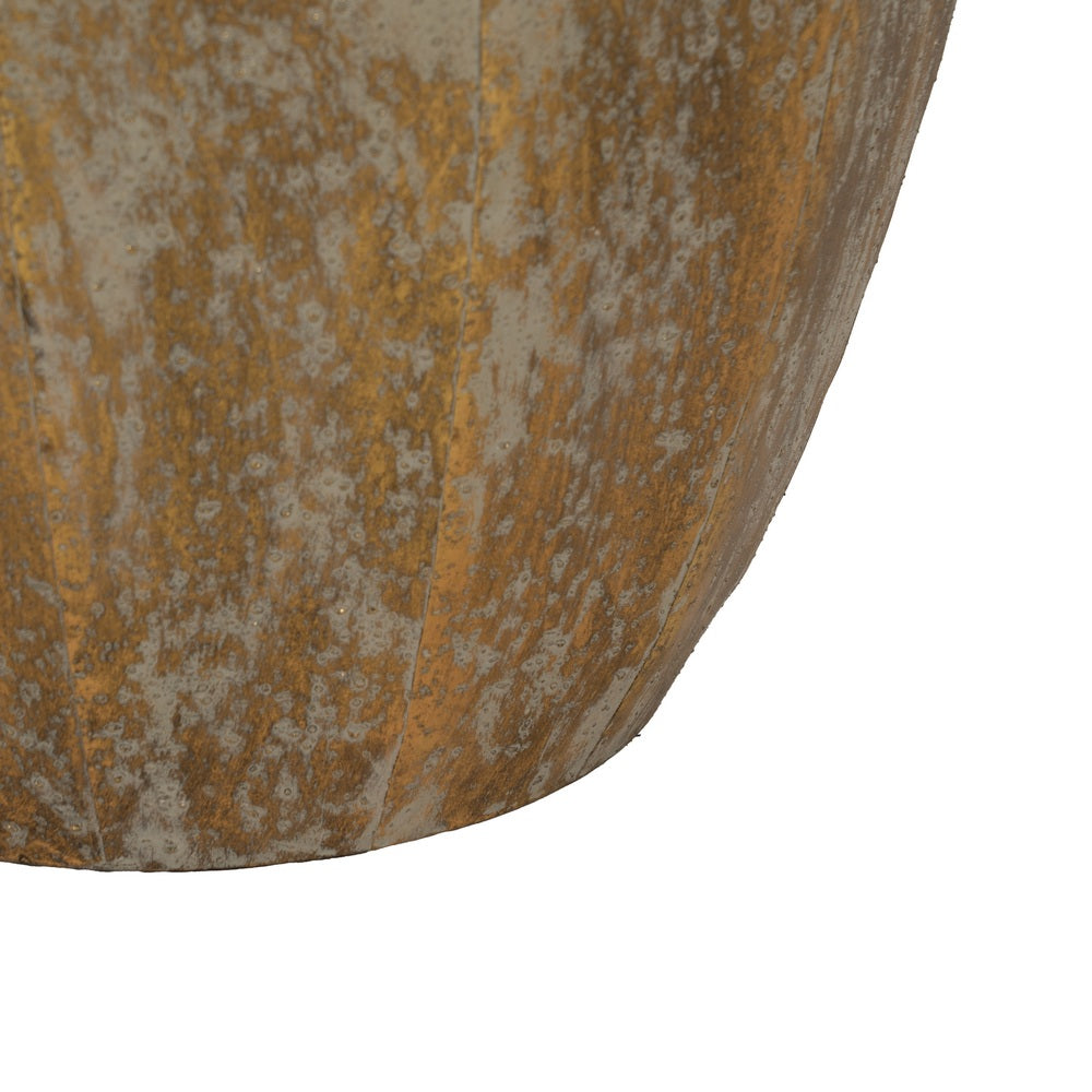 3/SET GOLD METAL PLANTERS DECORATION 41 X 41 X 42.50 CM