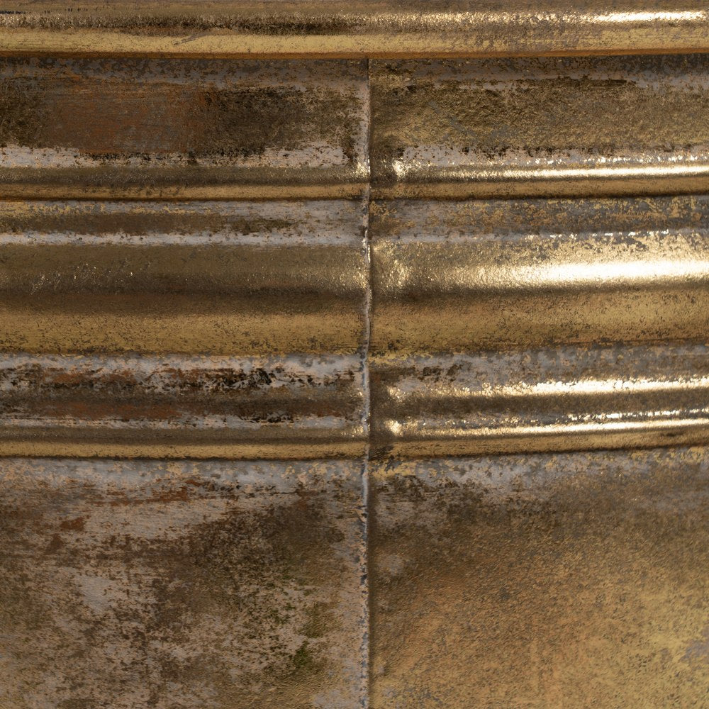 SET OF 3 GOLD METAL PLANTERS 38 X 38 X 40.50 CM