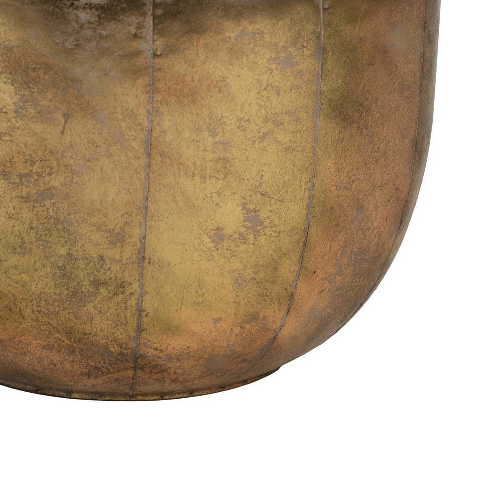 SET OF 3 GOLD METAL PLANTERS 38 X 38 X 40.50 CM
