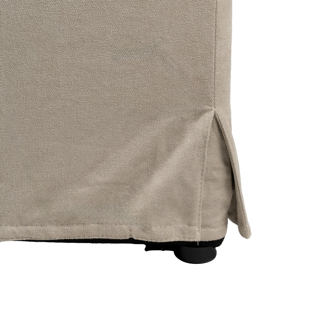 CAMA CANAPÉ BEIGE TEJIDO DORMITORIO 166 X 215 X 96 CM