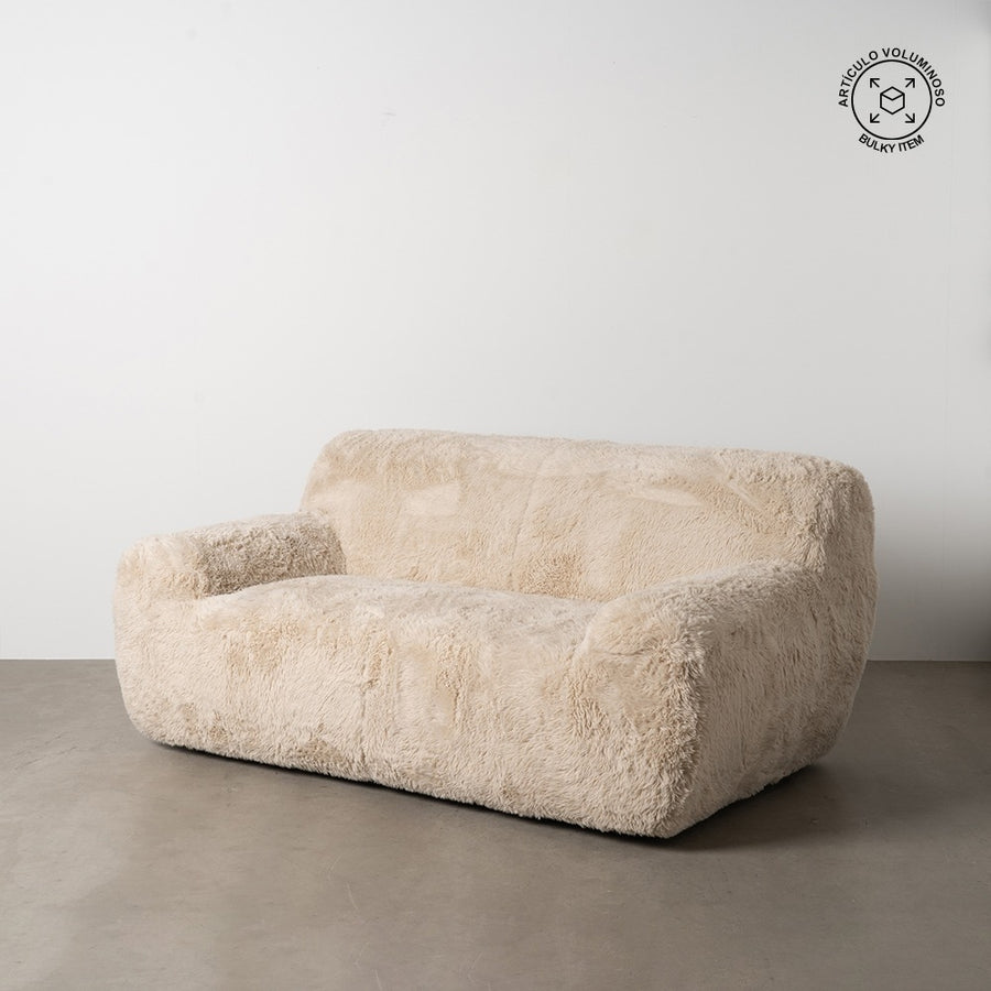 SOFÁ 2 PLAZAS BEIGE TEJIDO 185 X 107 X 79,50 CM