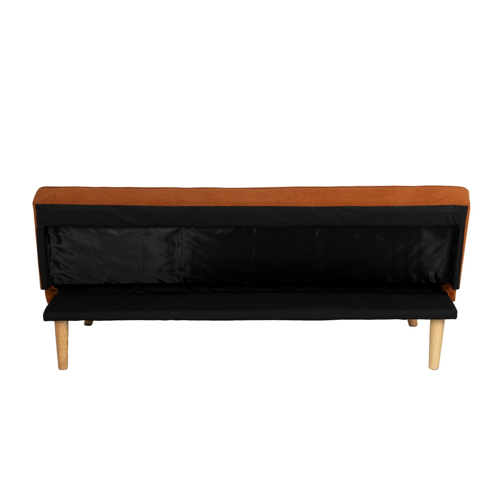 SOF�-CAMA NARANJA MADERA DECORACI�N 175 X 84 X 73 CM