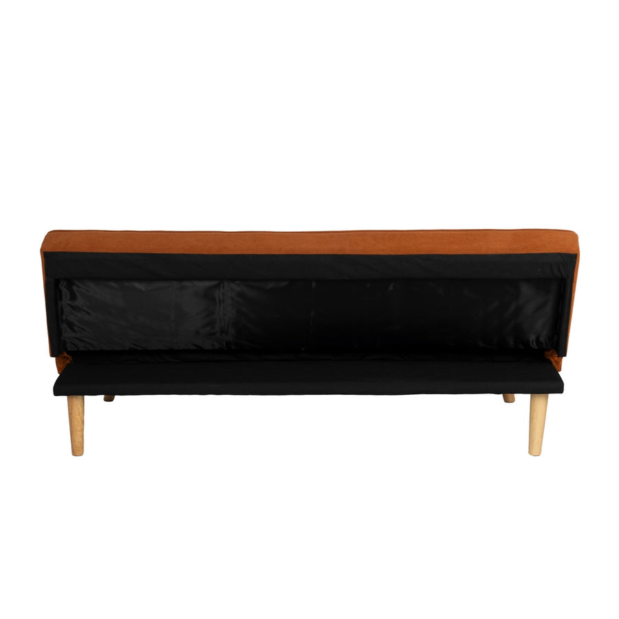 SOFÁ-CAMA NARANJA MADERA DECORACIÓN 175 X 84 X 73 CM