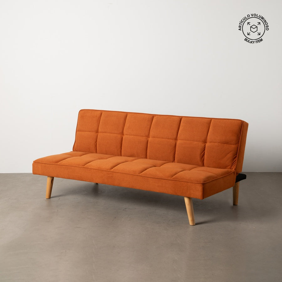 SOFÁ-CAMA NARANJA MADERA DECORACIÓN 175 X 84 X 73 CM