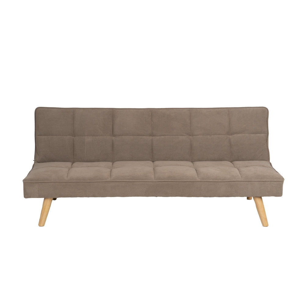 SOFÁ-CAMA BEIGE MADERA DECORACIÓN 175 X 84 X 73 CM
