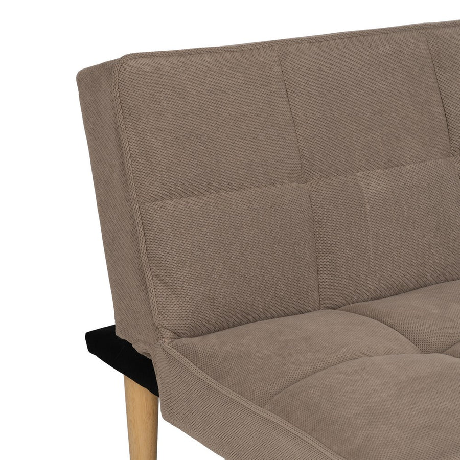 SOFÁ-CAMA BEIGE MADERA DECORACIÓN 175 X 84 X 73 CM