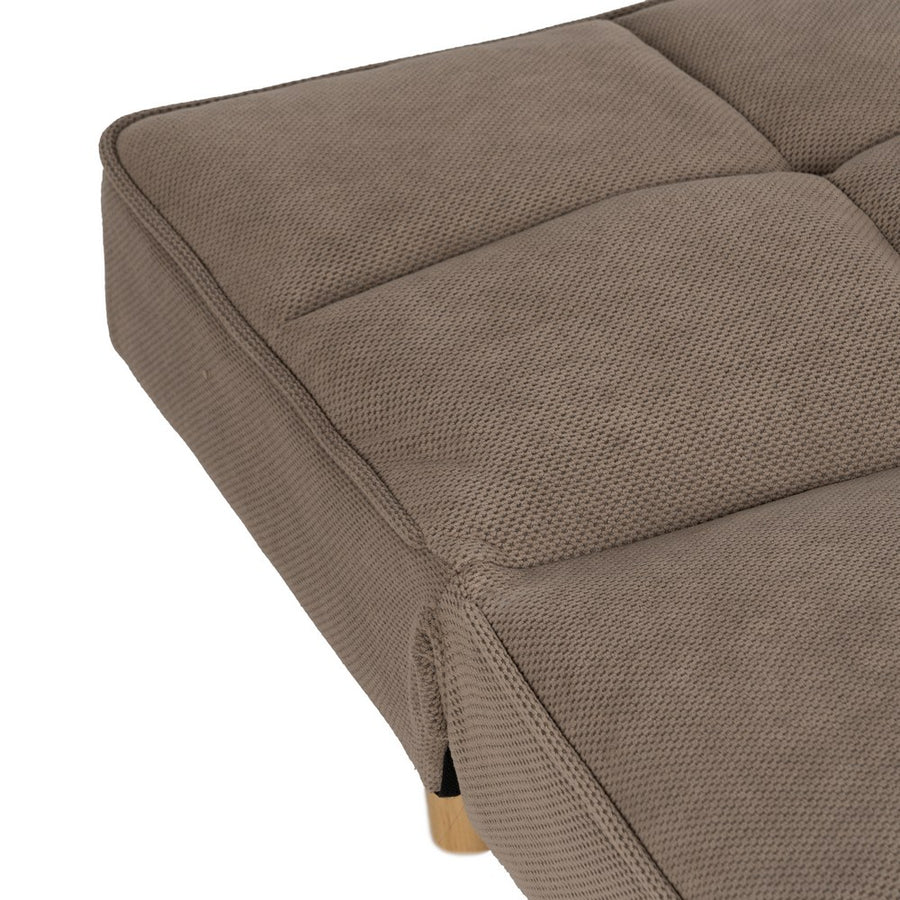 SOFÁ-CAMA BEIGE MADERA DECORACIÓN 175 X 84 X 73 CM