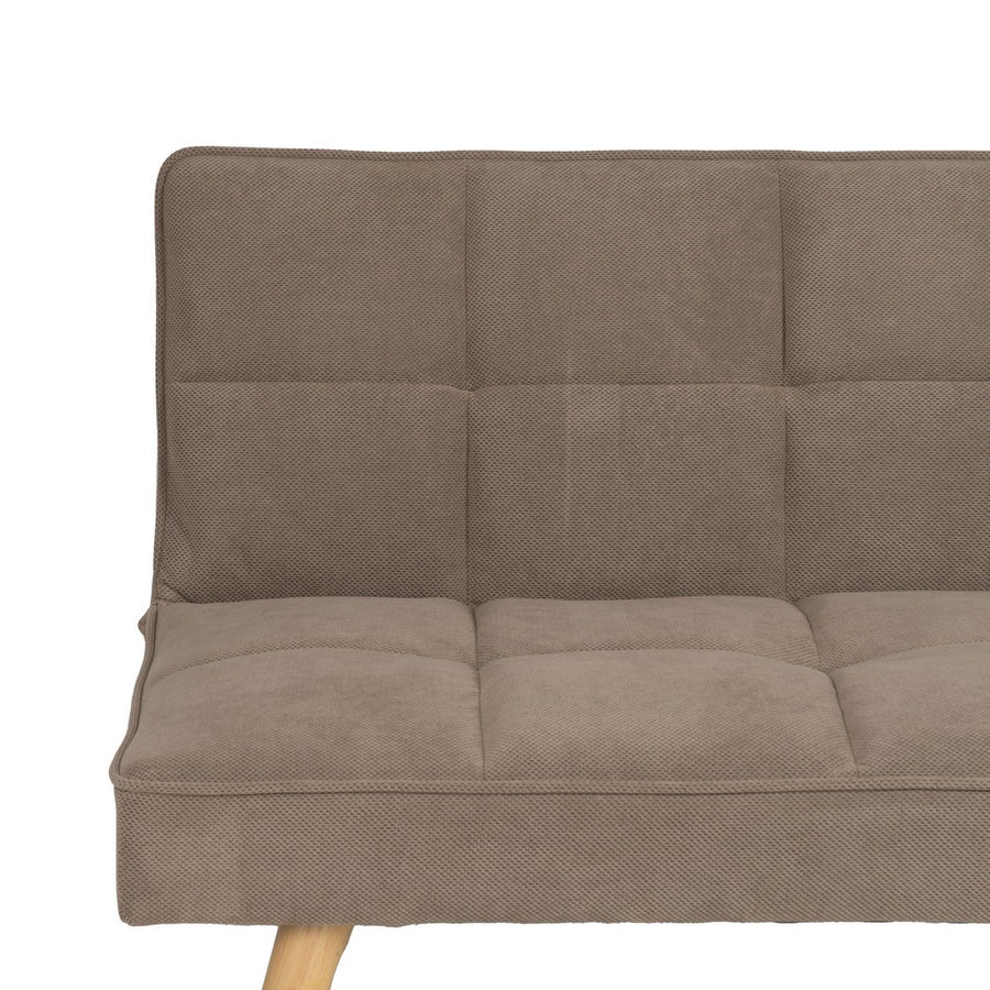 SOFÁ-CAMA BEIGE MADERA DECORACIÓN 175 X 84 X 73 CM