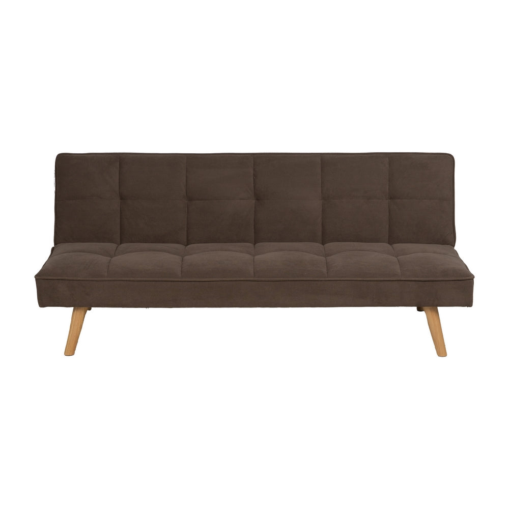 SOFÁ-CAMA TAUPE MADERA DECORACIÓN 175 X 84 X 73 CM