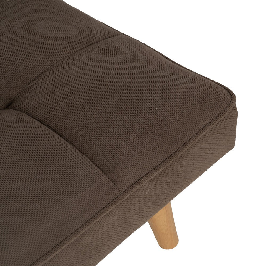 SOFÁ-CAMA TAUPE MADERA DECORACIÓN 175 X 84 X 73 CM