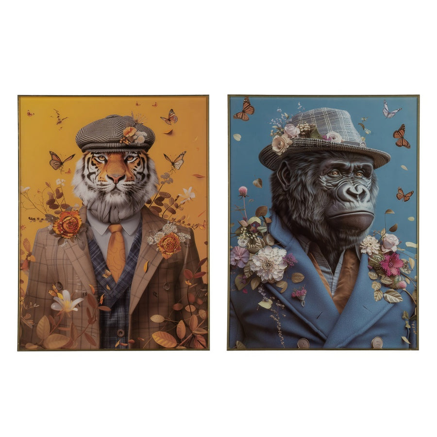 ANIMAL PRINT PICTURE 2/M GLASS 60 X 80 CM