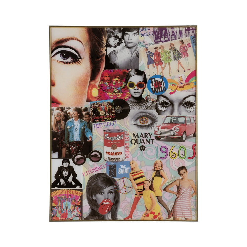 POP ART GLASS PRINT PICTURE 60 X 80 CM