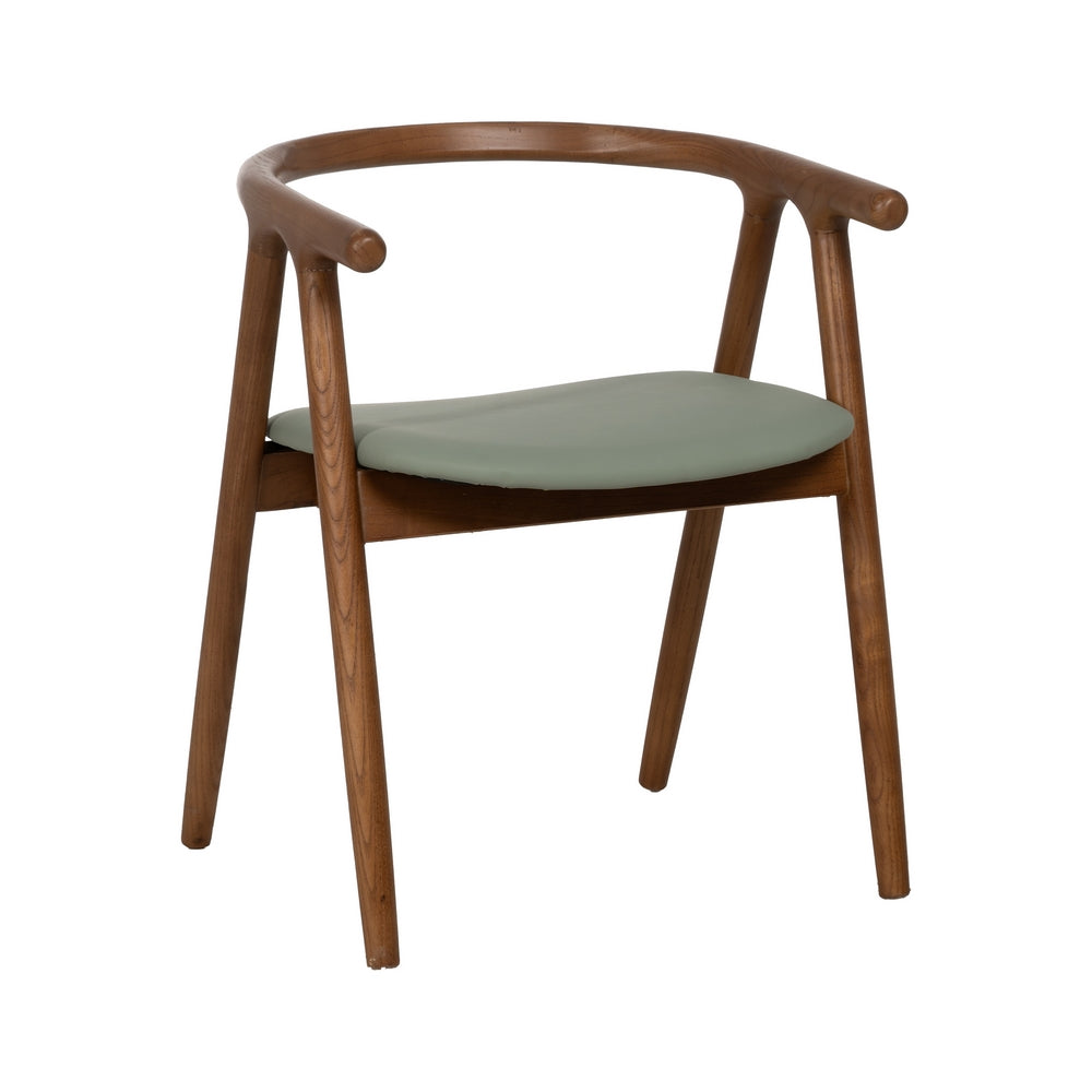 SILLA MARR�N-VERDE MADERA DE OLMO 47 X 46 X 71 CM
