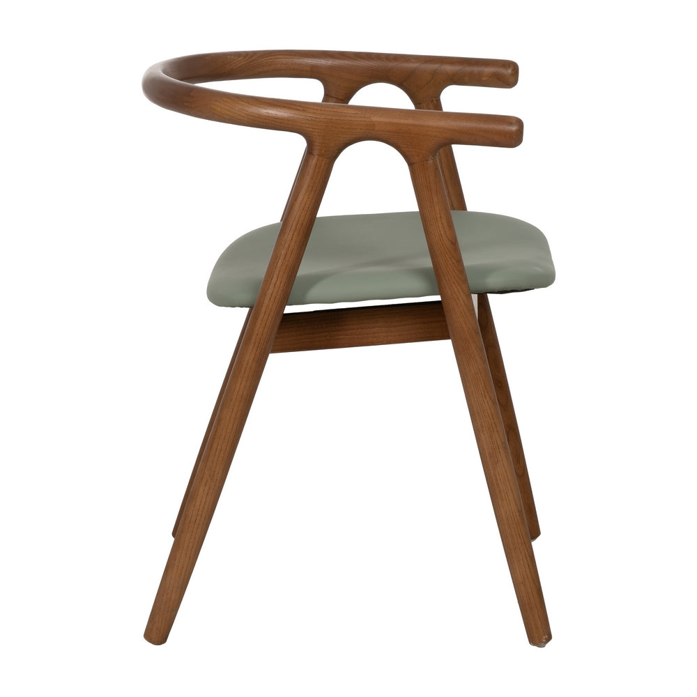 SILLA MARRÓN-VERDE MADERA DE OLMO 47 X 46 X 71 CM