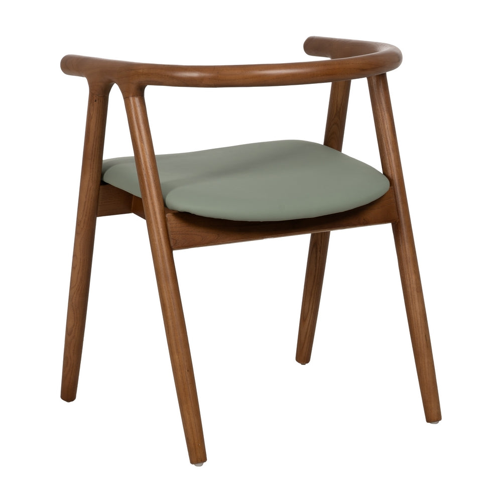 SILLA MARRÓN-VERDE MADERA DE OLMO 47 X 46 X 71 CM