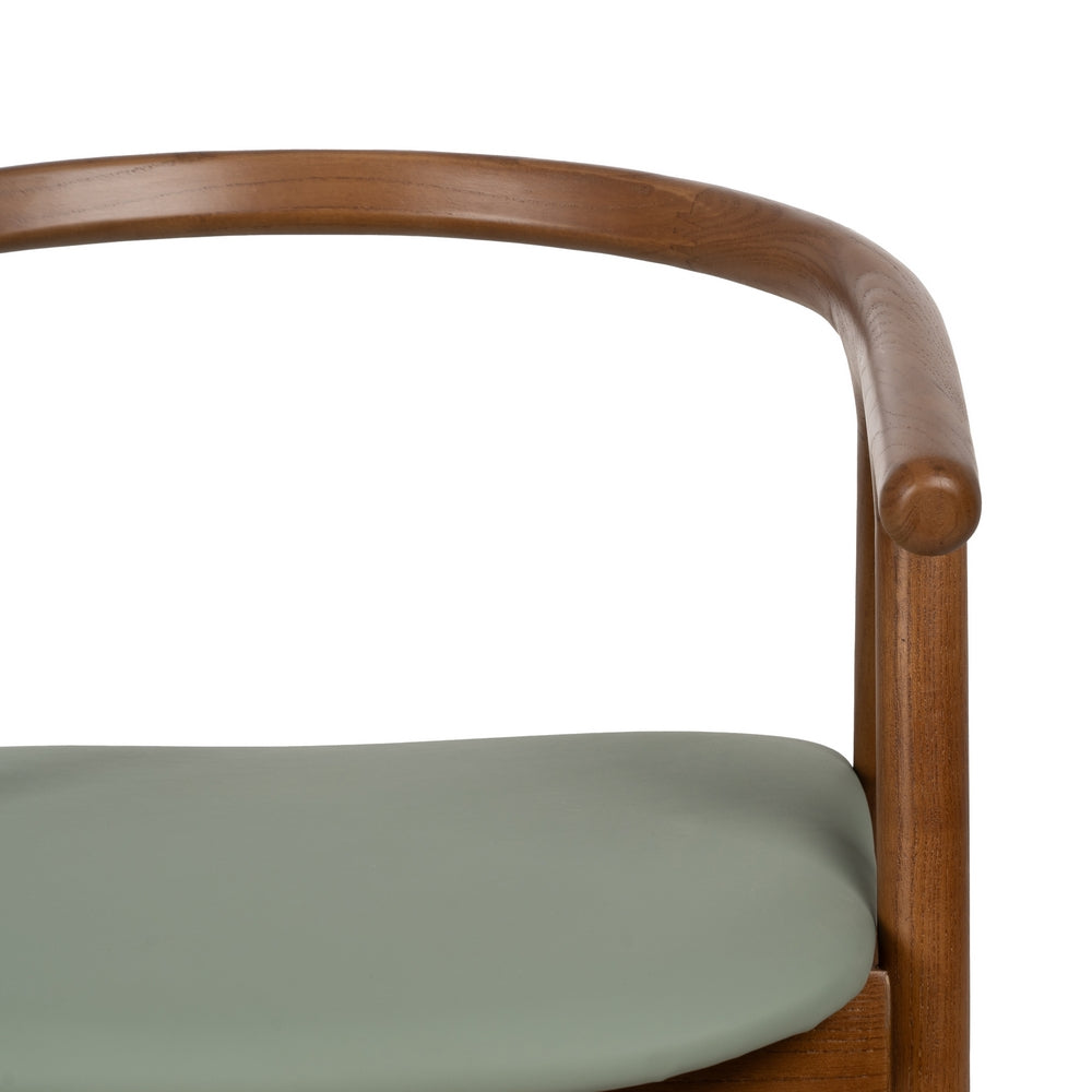 SILLA MARRÓN-VERDE MADERA DE OLMO 47 X 46 X 71 CM