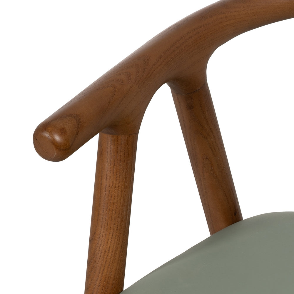 SILLA MARRÓN-VERDE MADERA DE OLMO 47 X 46 X 71 CM
