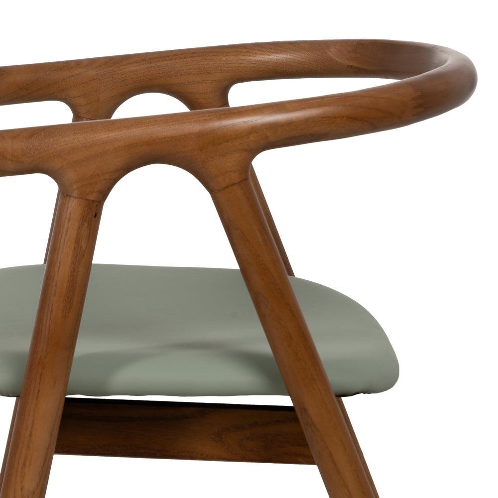 SILLA MARRÓN-VERDE MADERA DE OLMO 47 X 46 X 71 CM