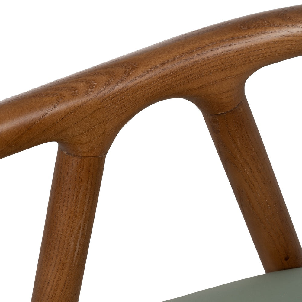 SILLA MARRÓN-VERDE MADERA DE OLMO 47 X 46 X 71 CM