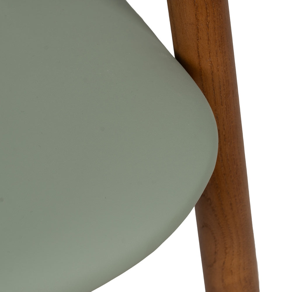 SILLA MARRÓN-VERDE MADERA DE OLMO 47 X 46 X 71 CM