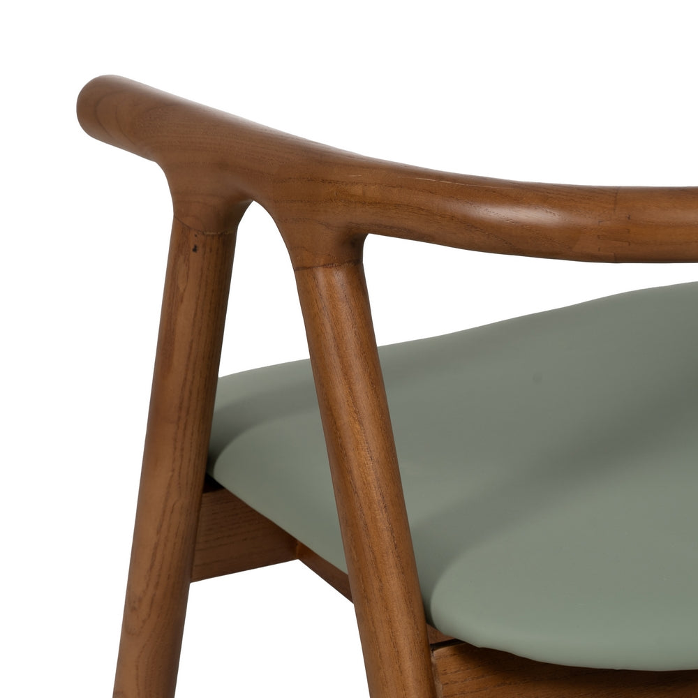 SILLA MARRÓN-VERDE MADERA DE OLMO 47 X 46 X 71 CM