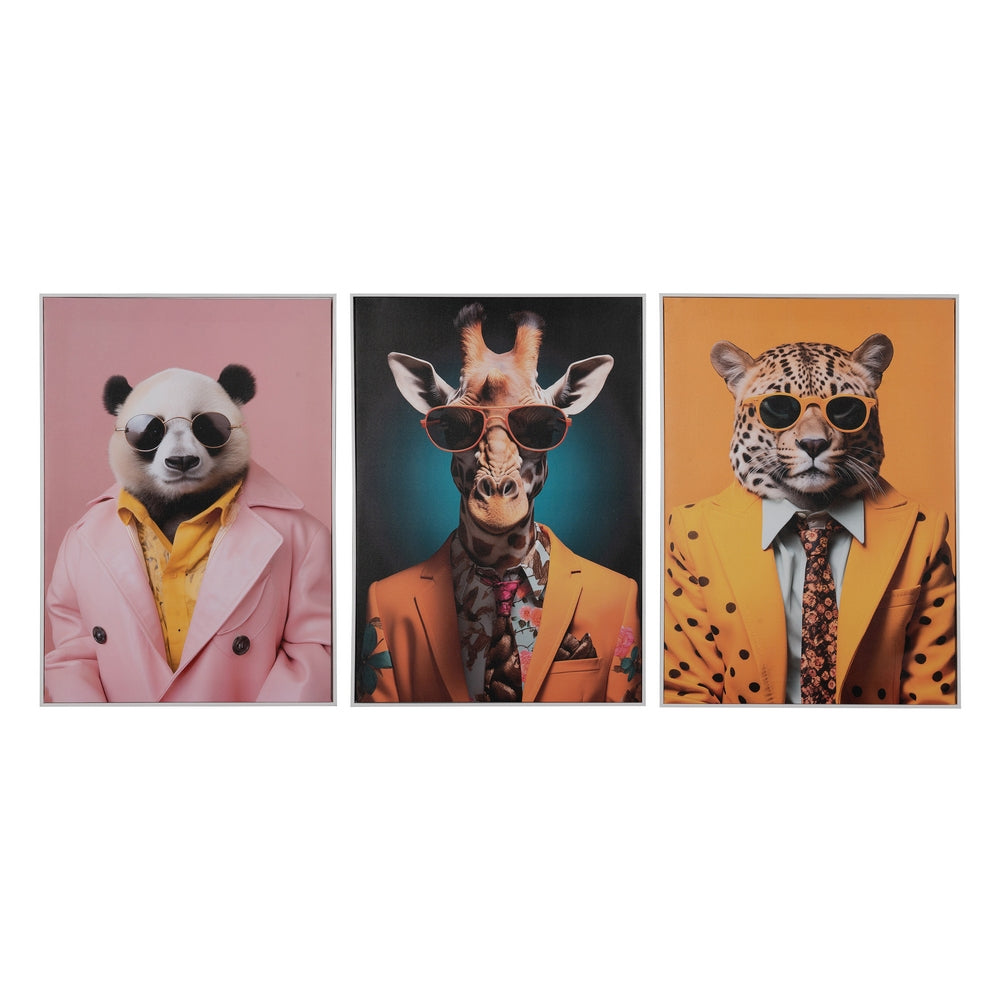 CUADRO IMPRESIÓN ANIMALES 3/M DECORACIÓN 50 X 3 X 70 CM
